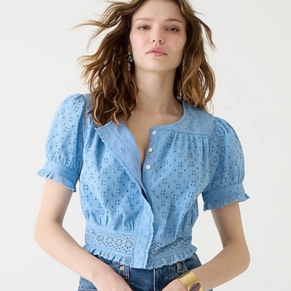 J Crew Eyelet Top